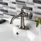 Kingston Brass Single-Handle Bathroom Faucet with Push Pop-Up, Black Stainless KSD354CGVN - alternate 3